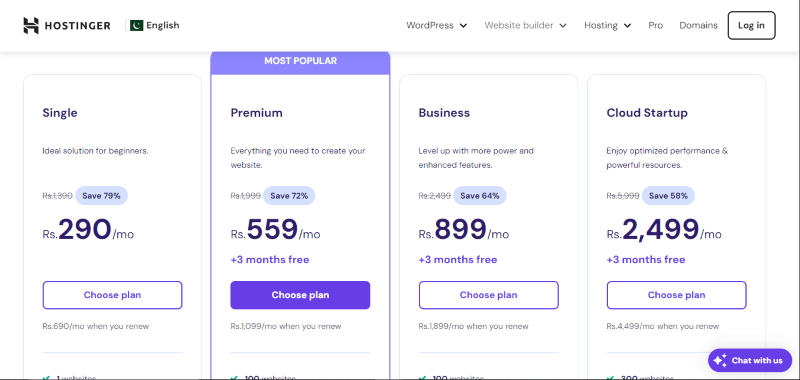 hostinger pricing