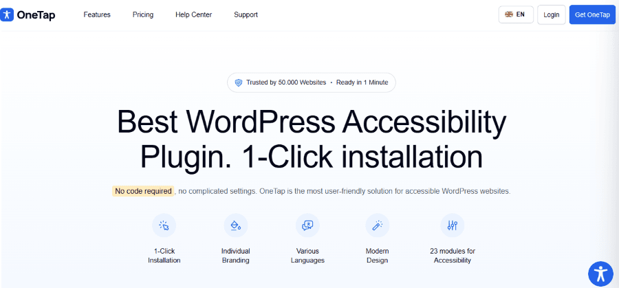 one-click accessibility