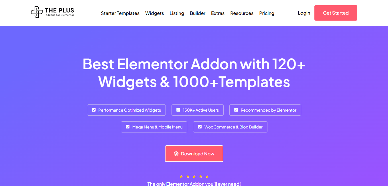 the plus addons for elementor hero image