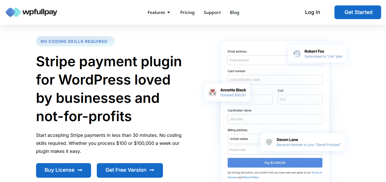 wpFlypay hero image