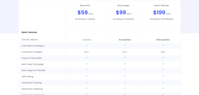 brave pricing