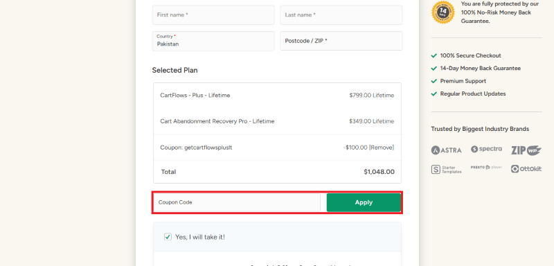 cartflows avail coupon