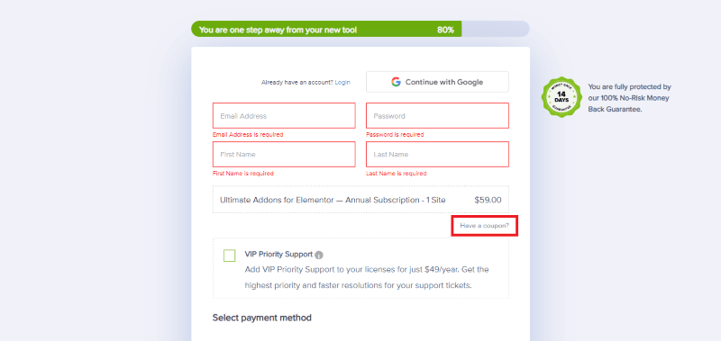 ultimate addons coupon