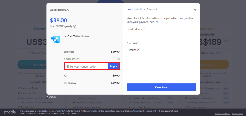 wpdata tables avail coupon