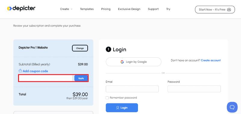 depicter avail coupon