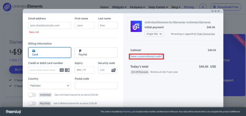 unlimited elements coupon