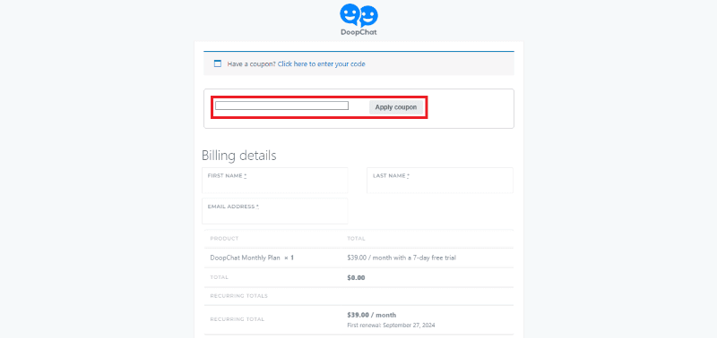 doopchat avail coupon