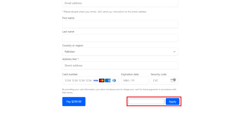 mindspun payment avail coupon