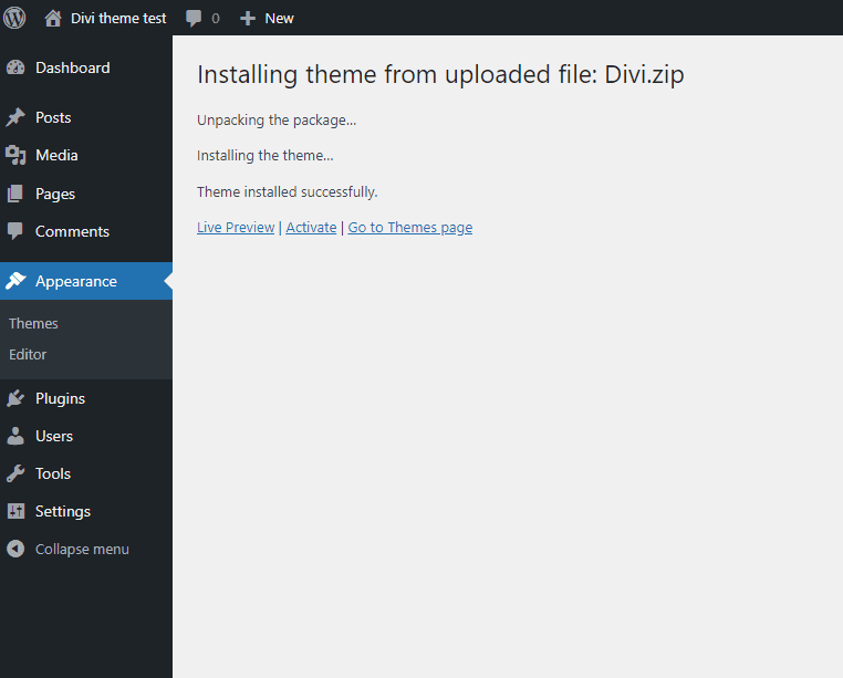 divi install theme - divi theme review