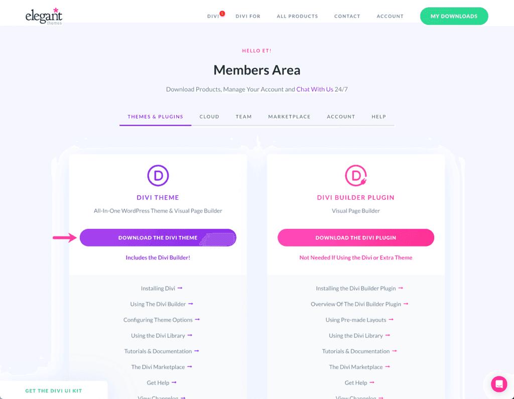 divi members area - divi theme review