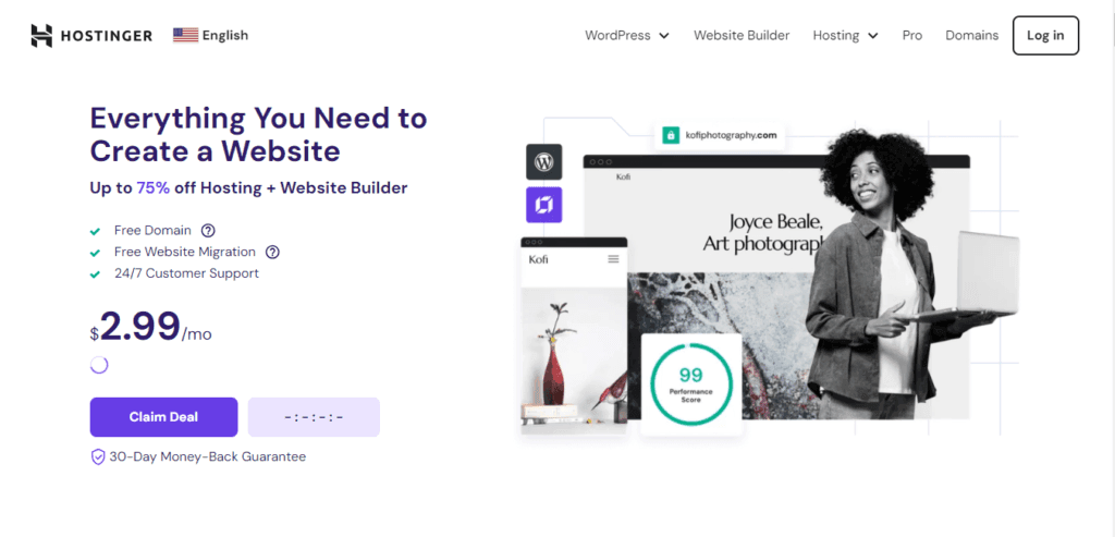 hostinger-cheap wordpress hosting