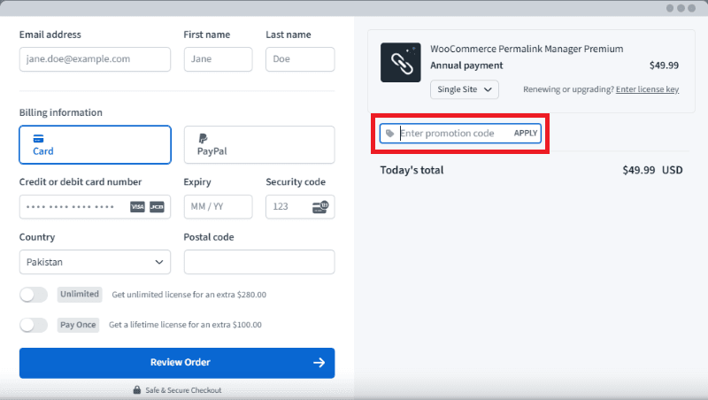 permalink manager apply coupon