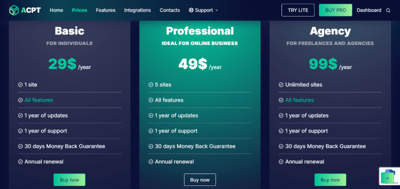 acpt pricing