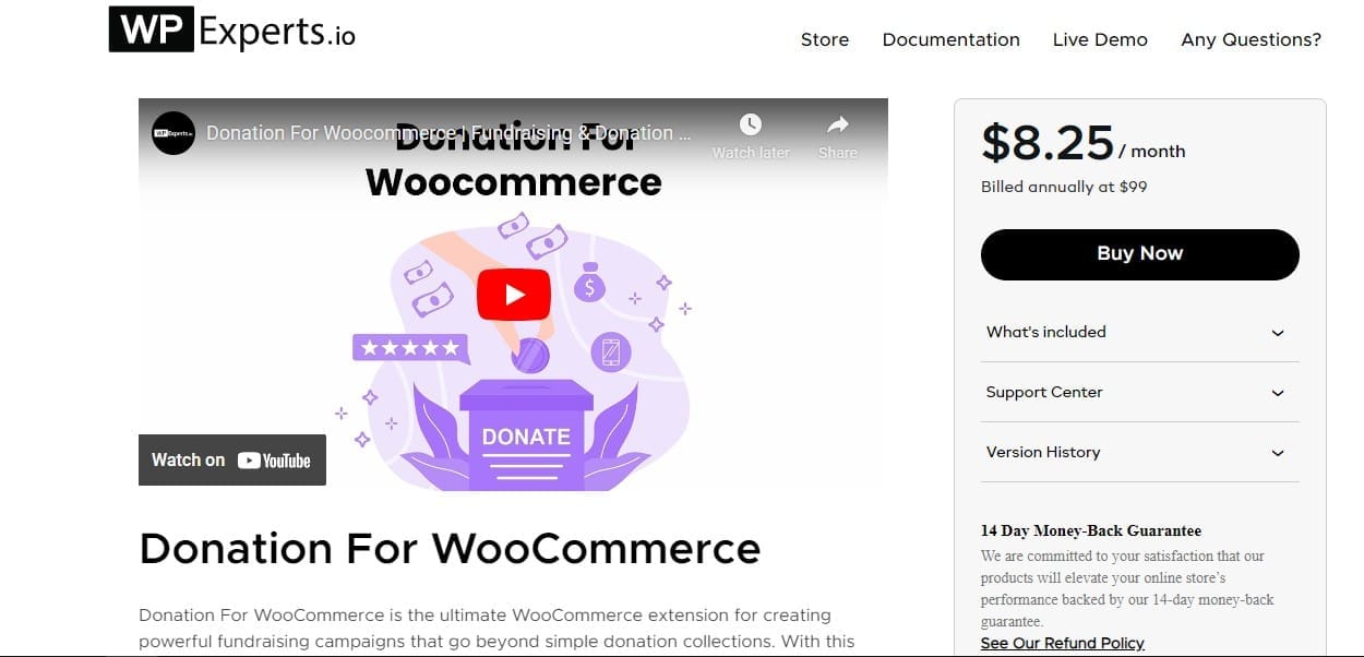 donation for woocommerce coupon