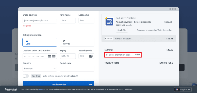 post smtp avail coupon