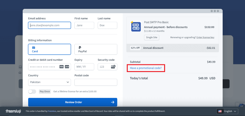 post smtp coupon