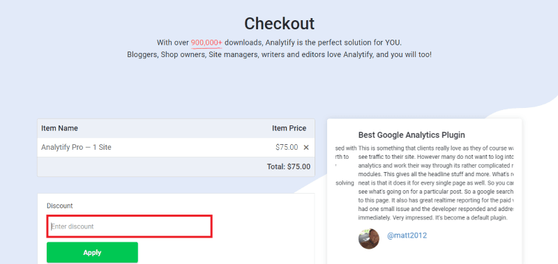 analytify avail coupon