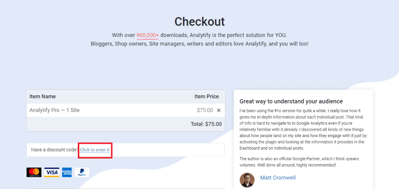 analytify coupon