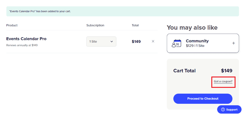the event coupon