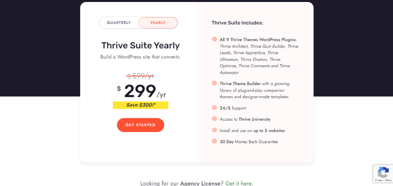 thrive suite pricing