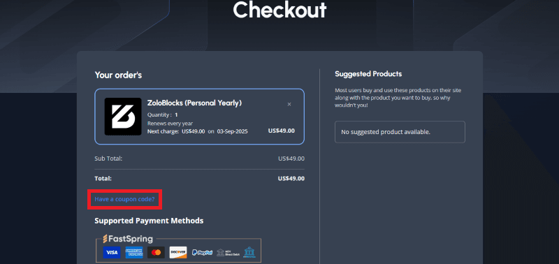 zoloblocks coupon