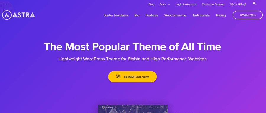 astra theme