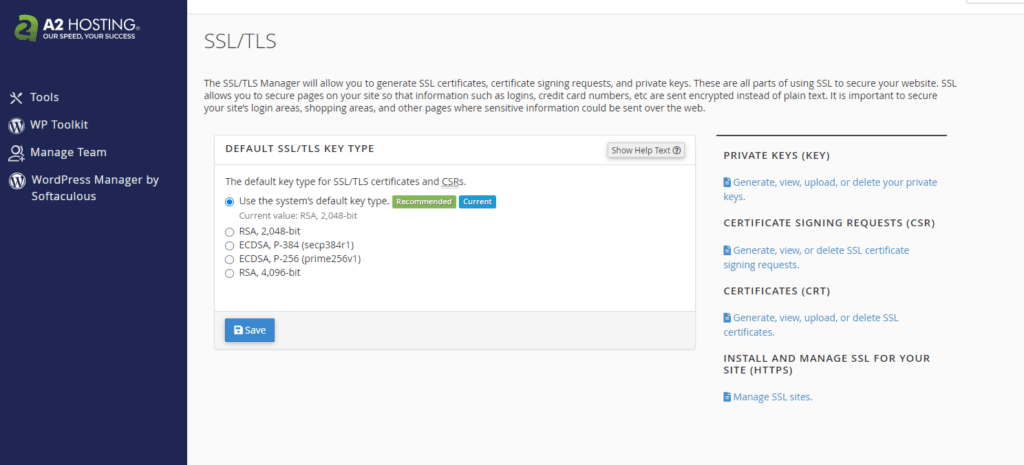 SSL certificates on A2 Hosting