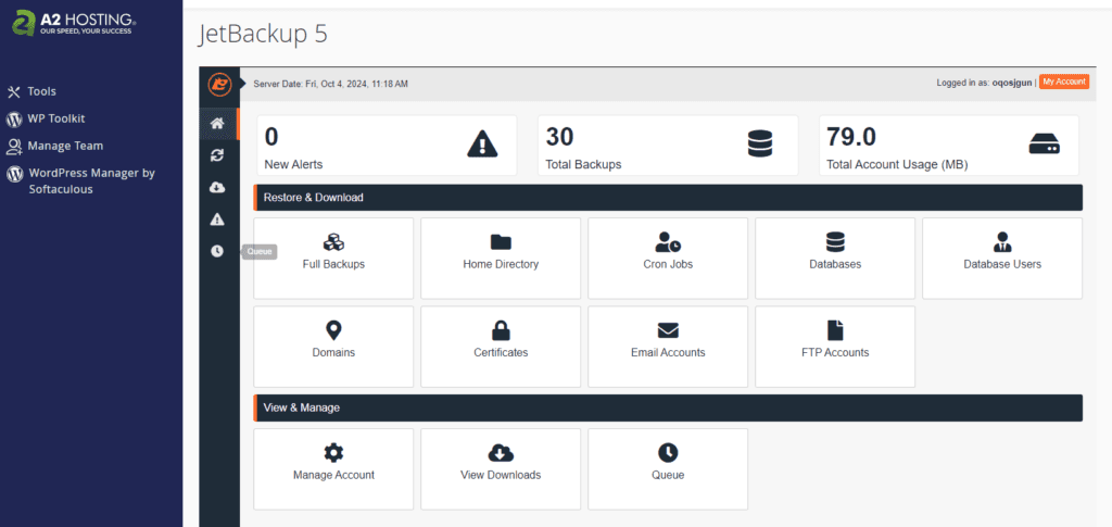 JetBackup A2 Hosting