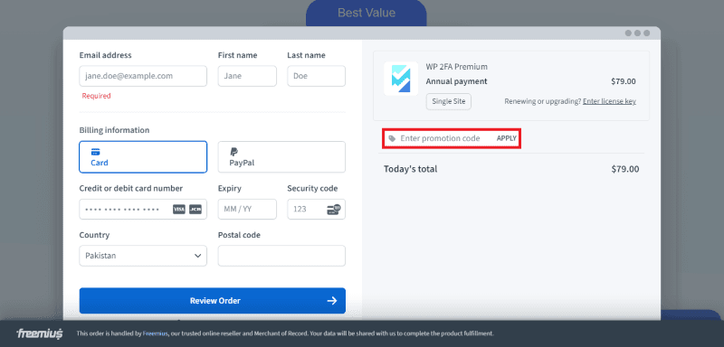 wp 2fa avail coupon