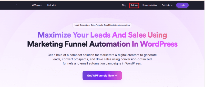 wp funnels homepage