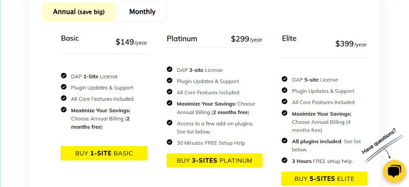 dap pricing