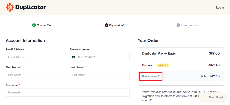 duplicator coupon