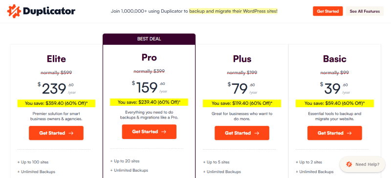 duplicator pricing