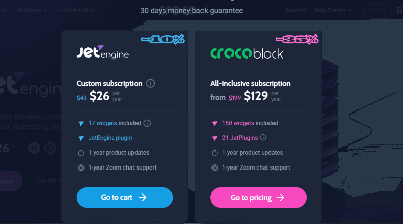 jetengine pricing page