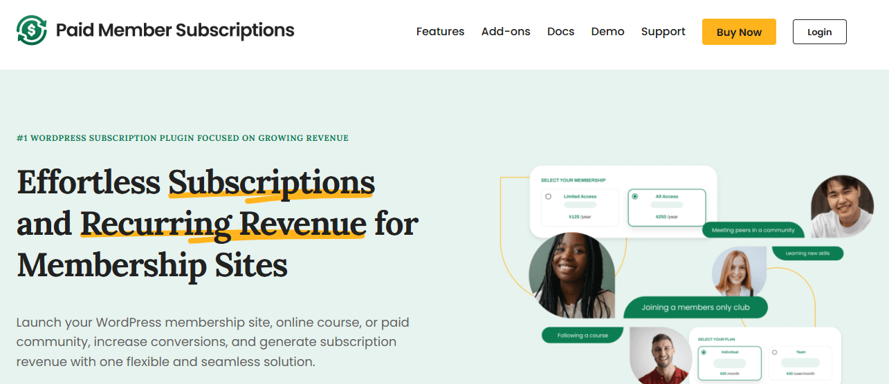 paid member subscriptions coupon