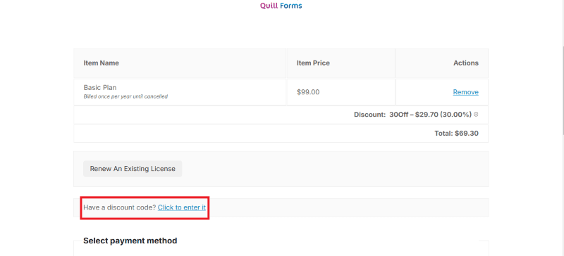 quill forms coupon