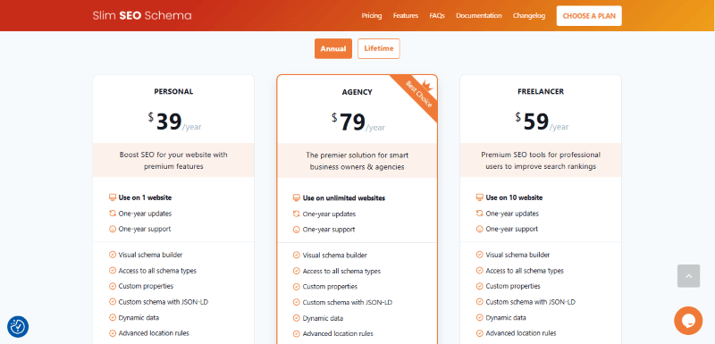 slim seo schema pricing