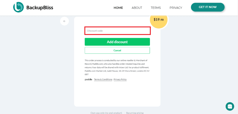backupbliss avail coupon