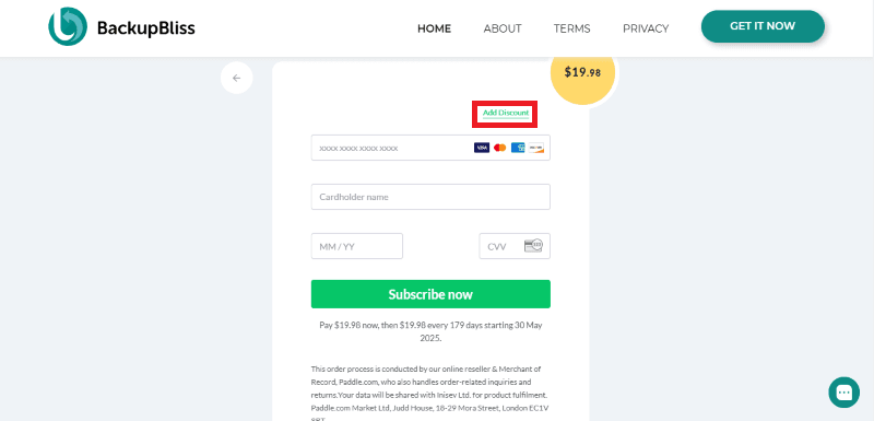 backupbliss coupon