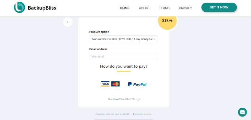 backupbliss pricing