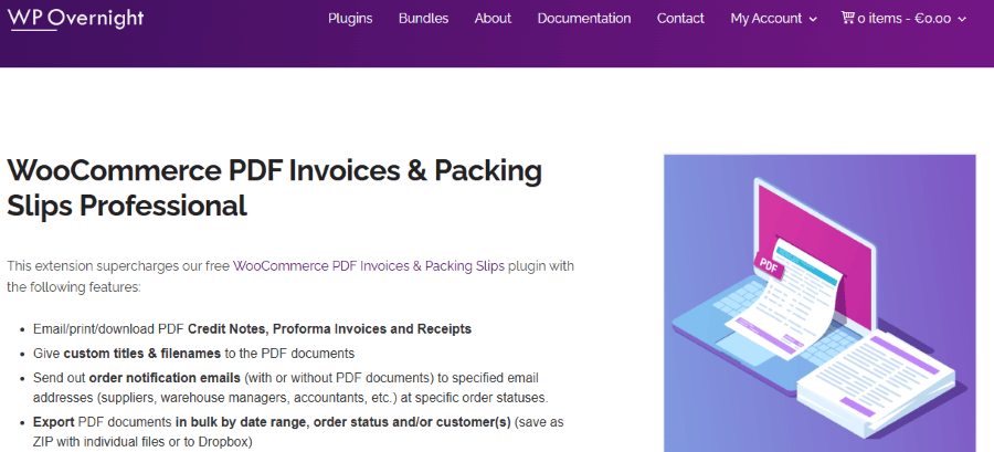 woocommerce pdf invoices and and packing slips