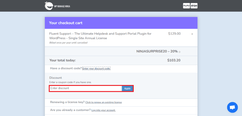 fluent support avail coupon