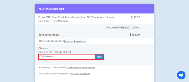 fluentcrm avail coupon