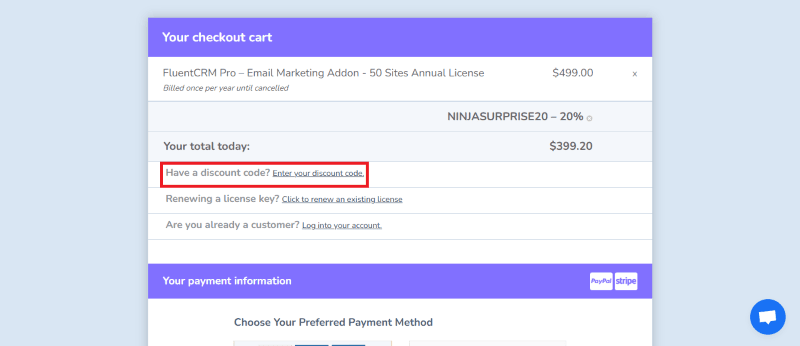 fluentcrm coupon