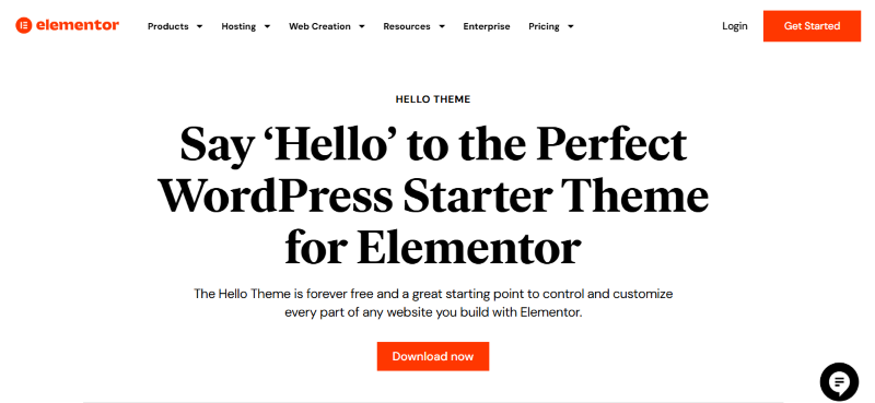 elementor hello theme