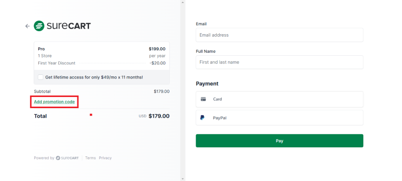 surecart coupon