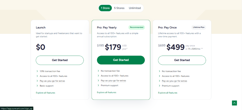surecart pricing