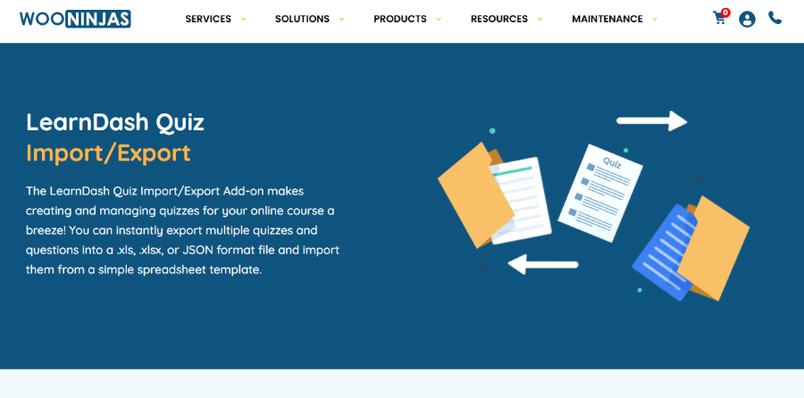 learndash quiz import export
