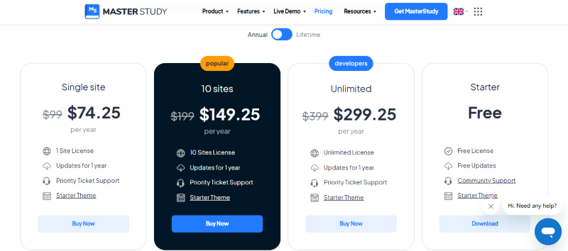 masterstudy pricing