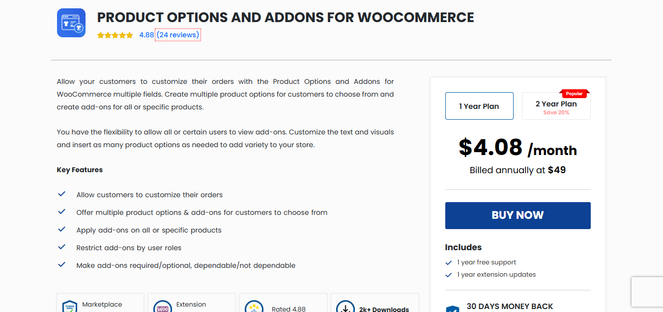 product options and addons for woocommerce coupon